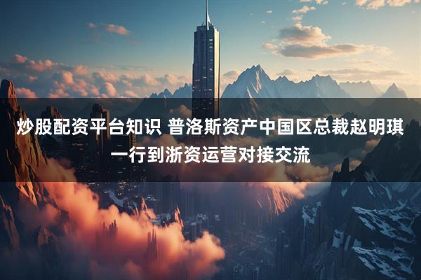 炒股配资平台知识 普洛斯资产中国区总裁赵明琪一行到浙资运营对接交流